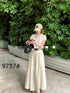 Casual Collar Down Short Sleeves Maxi Dress